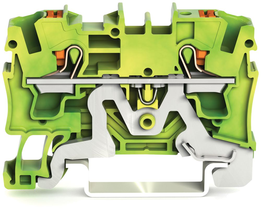 Borne de protection WAGO TOPJOB-S 4mm² 2L vert/jaune série 2204