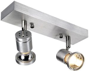 Plafonnier/Applique SLV ASTO, 2×GU10 75W IP20 alu brossé