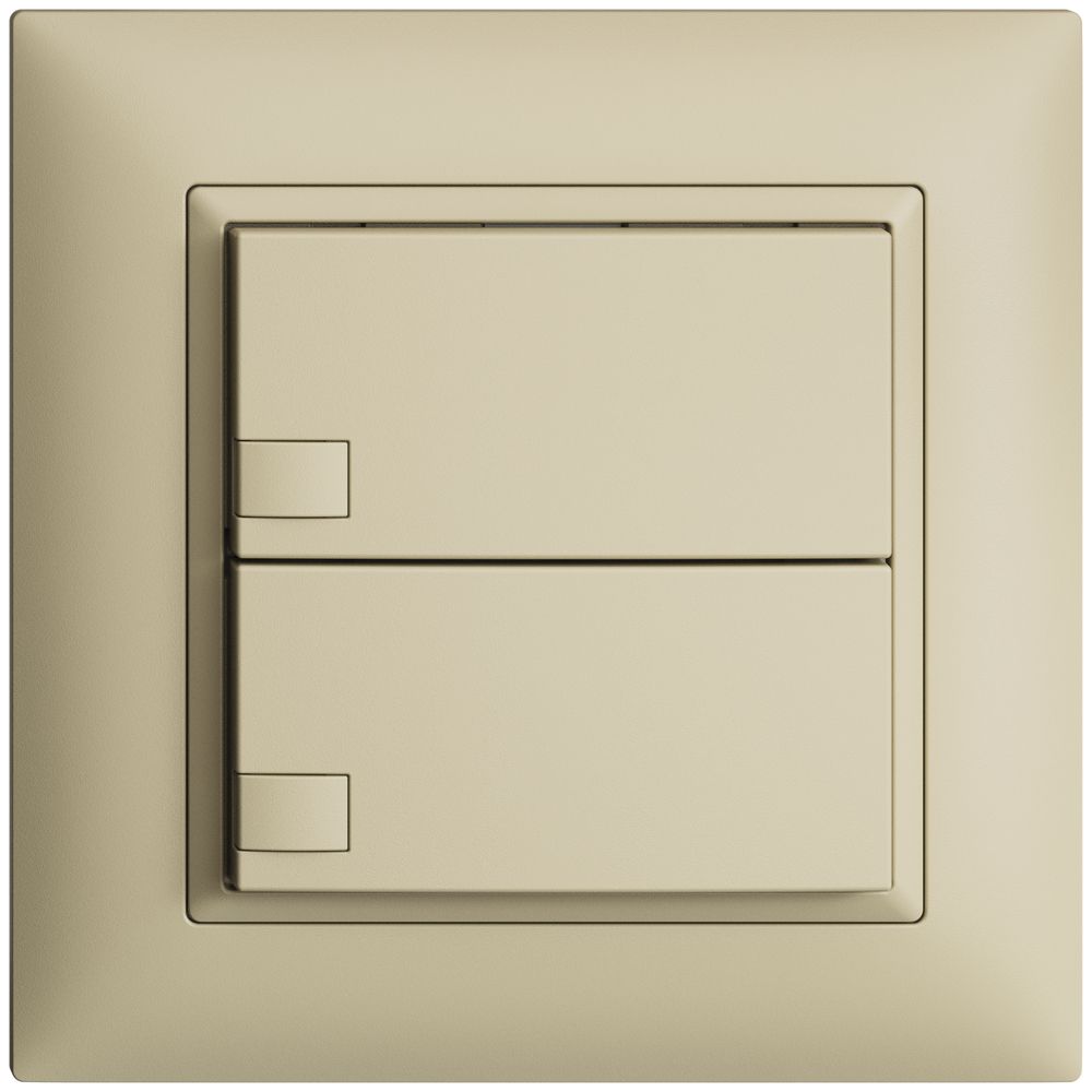 Poussoir ENC KNX 2× EDIZIOdue vanille RGB sans LED