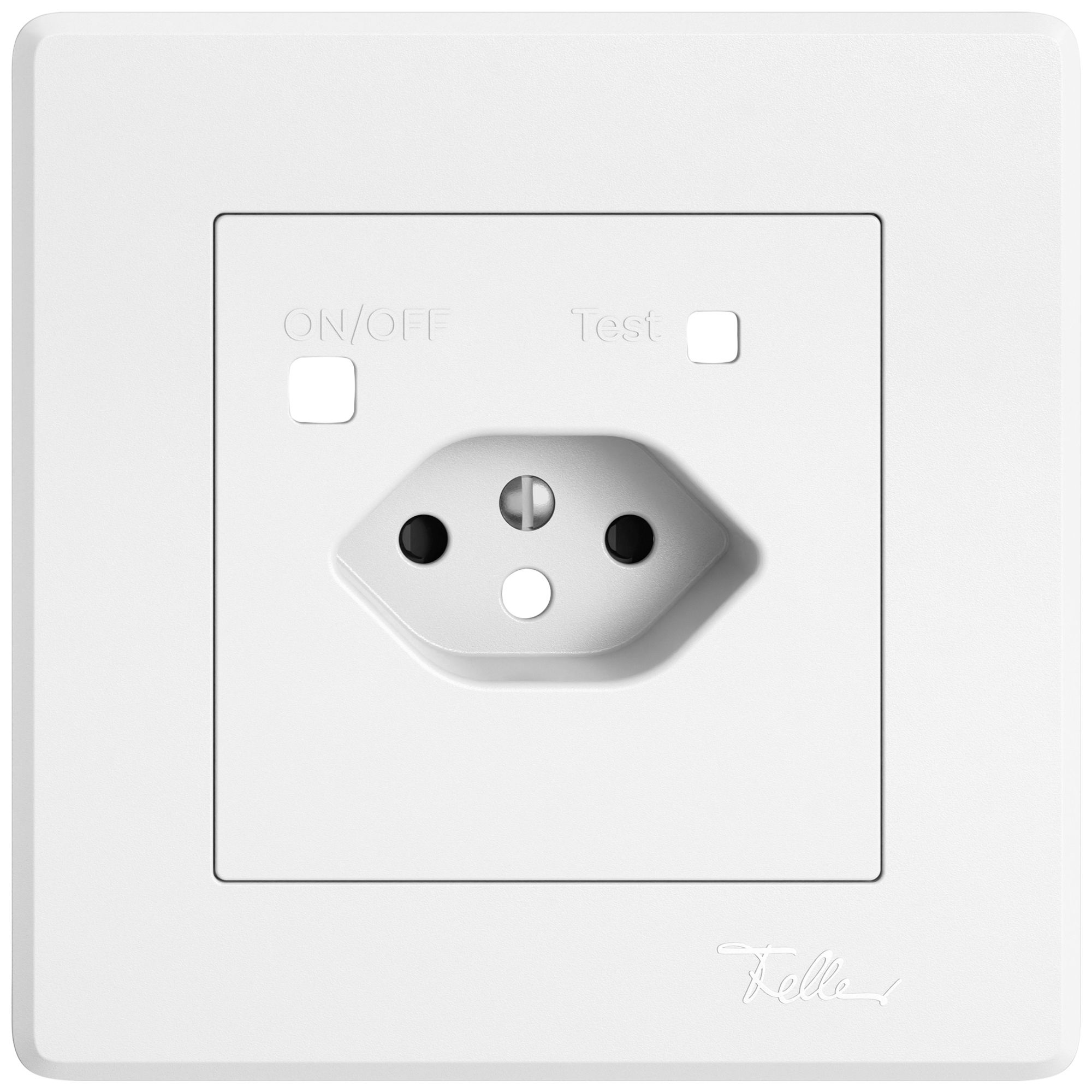 Abdeckset EDIZIO.liv für Fehlerstrom-Schutzsteckdose 96×96mm weiss