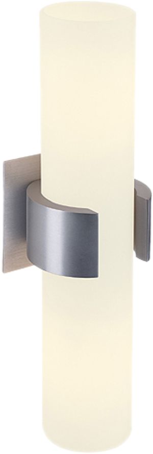 Wandleuchte SLV DENA, 2×E14 40W Glas teilsatiniert IP20 Aluminium gebürstet