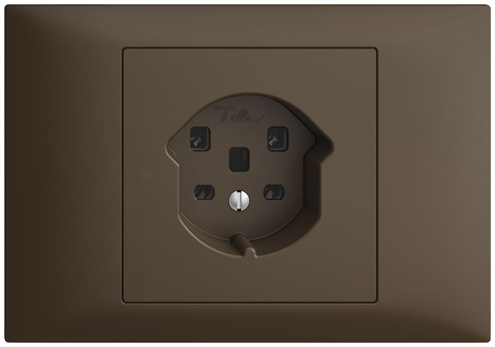 Prise INC EDIZIOdue T25 16A coffee, bornes à vis