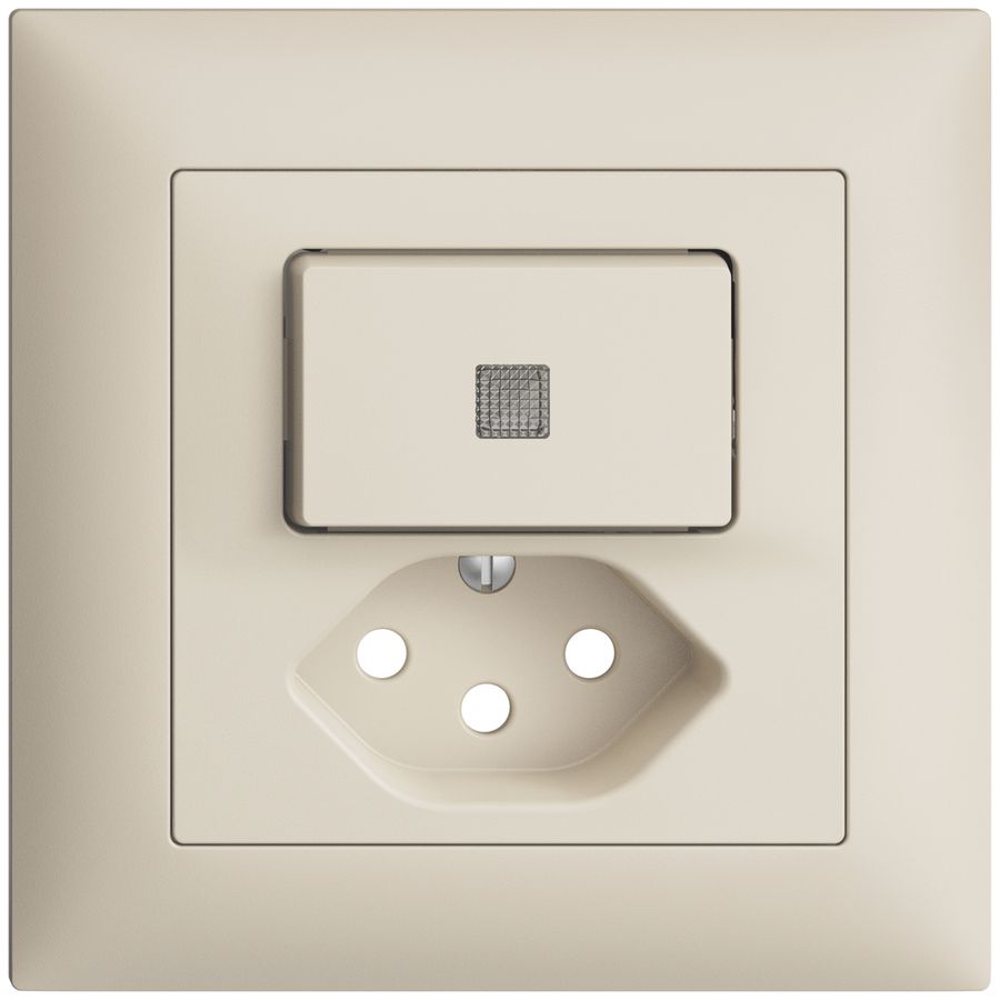 Kit frontal ENC EDIZIOdue crema 88×88mm T13, lentille,