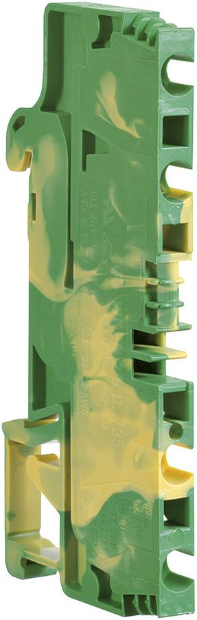 Borne de dérivation Hager 2.5mm², 4×PE, enfichable, ouvert sur le côté