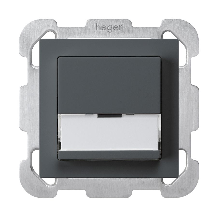 Poussoir de sonnerie ENC kallysto A/1L an avec porte-étiquette plaque fixation