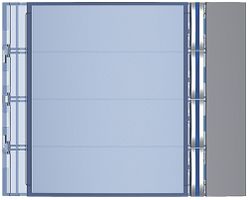 Frontale con 4 tasti per modulo di chiamata 4 tasti Sfera grigio grafite