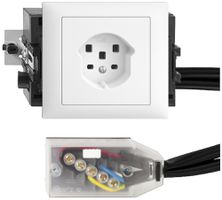 Presa INS EDIZIOdue T25 16A bianco 53mm per cavo piatto Technofil