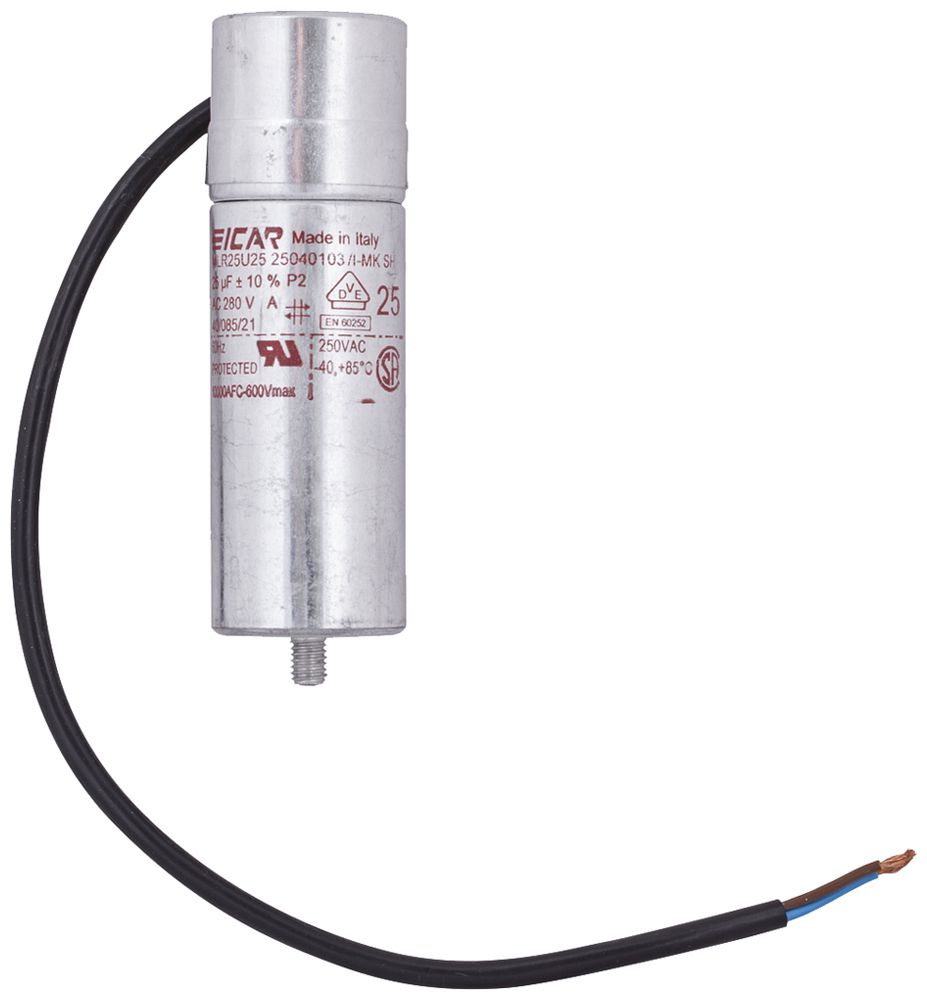 Kondensator ICAR MLR25U2525040103/I-C 25µF 400V für Anlass Ø40×103mm