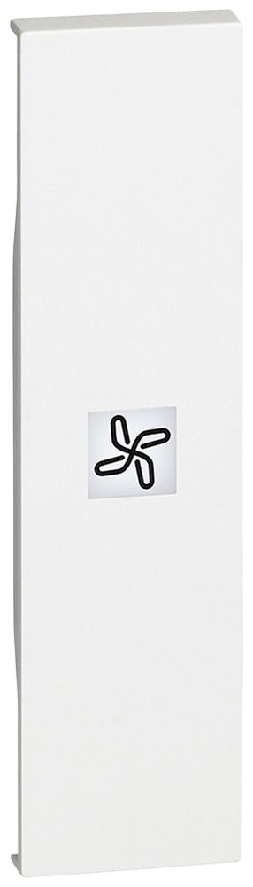 Cache de touche Living Now 1 module avec symbole ventilateur blanc