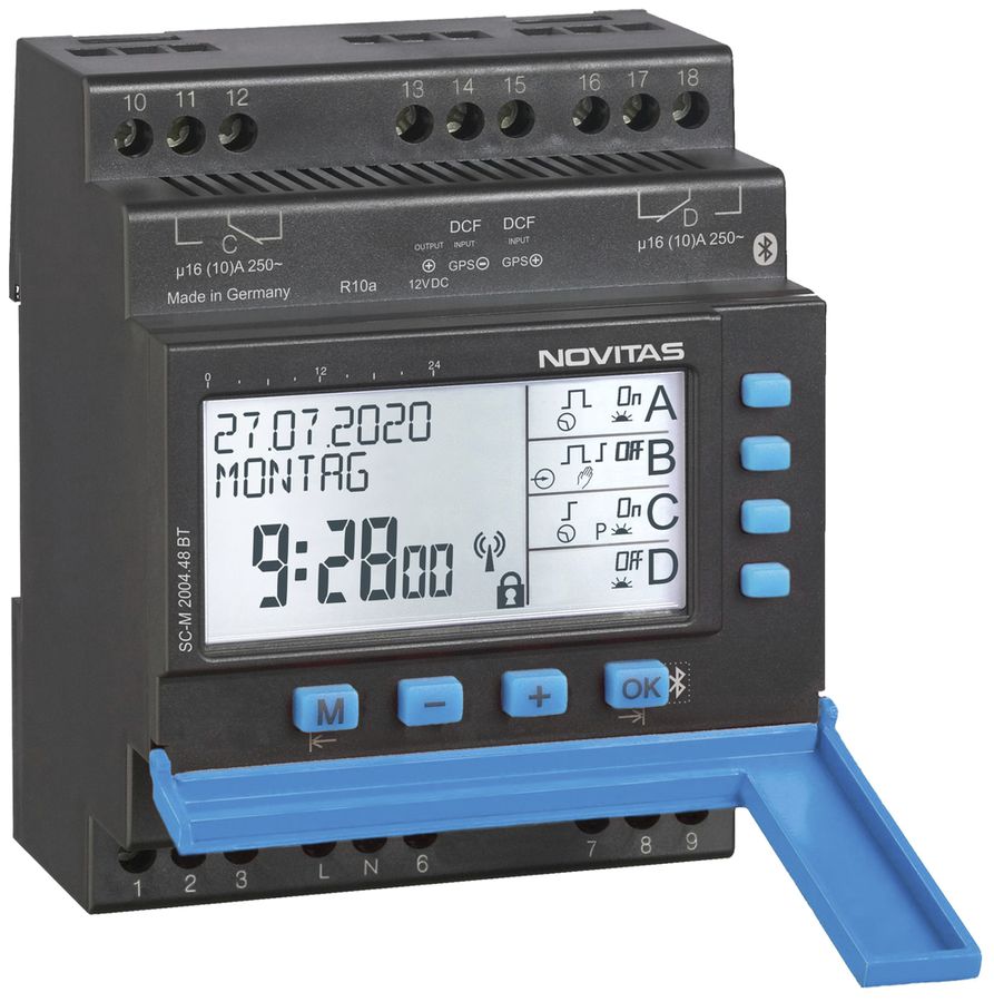 Timer annuale AMD NOVITAS SC-M2004.48 BT, 230V 4-canale astro