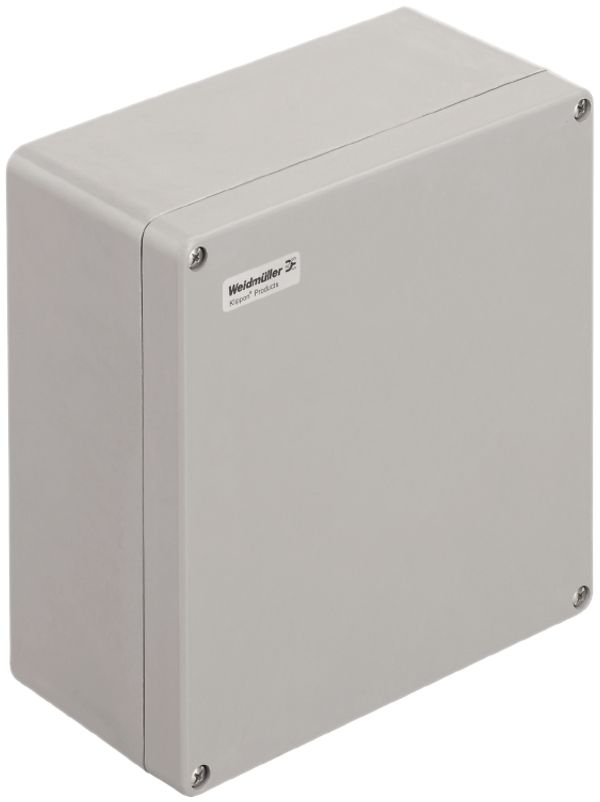 Gehäuse Polyester Weidmüller POK 255×250×120mm glasfaserverstärkt silbergrau