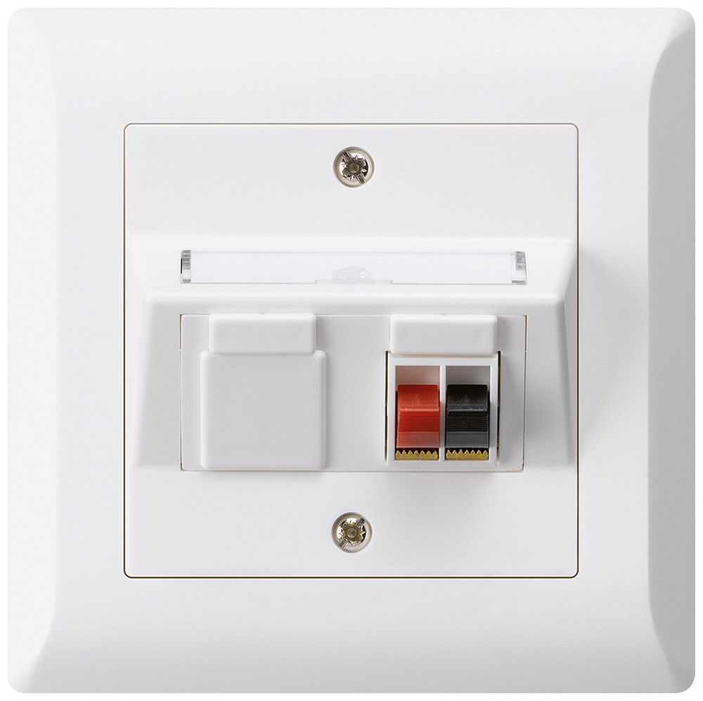 Prise ENC audio kallysto.line 1×blanc borne à étrier pour 1 haut-parleur