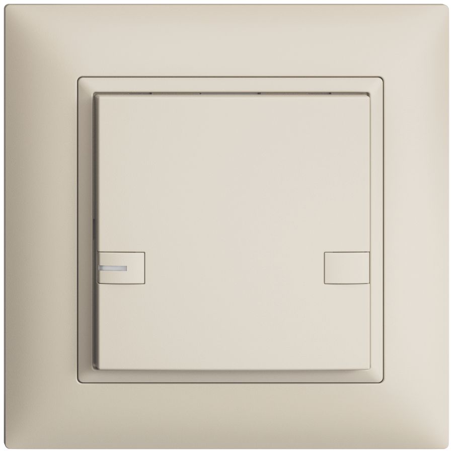 UP-Universaltaster 1×2T Steckklemme EDIZIOdue crema, mit LED