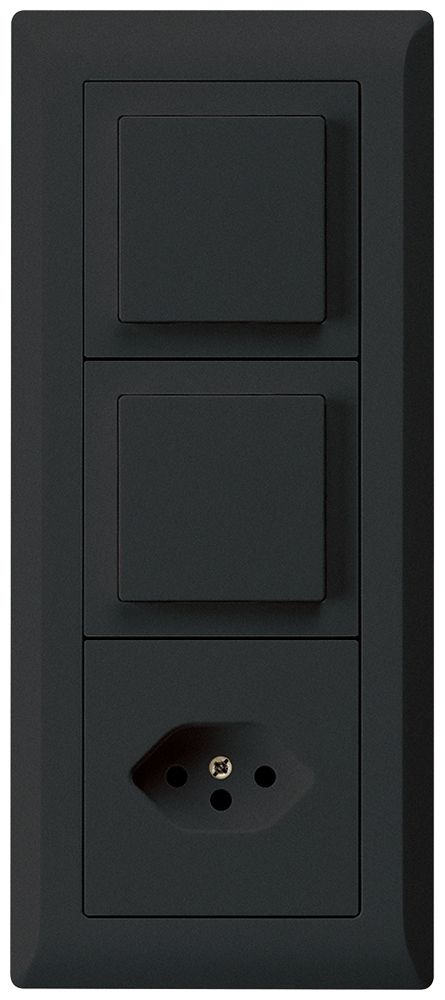 Combinazione INC kallysto.line grd.I-I-I verticale 2×interruttore S3+tipo 13 ne