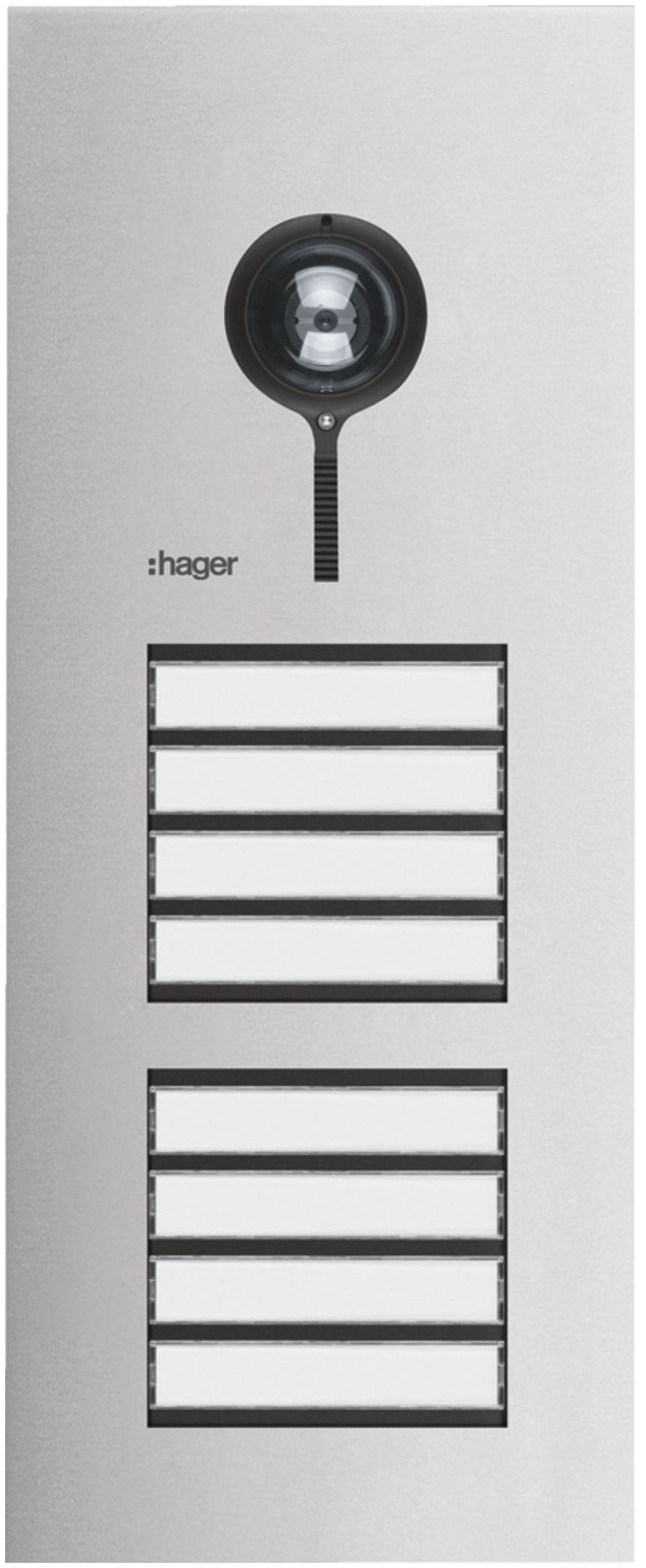 Aussenstation Video Hager elcom.one 2-Draht für 8Wohnungen Edelstahl