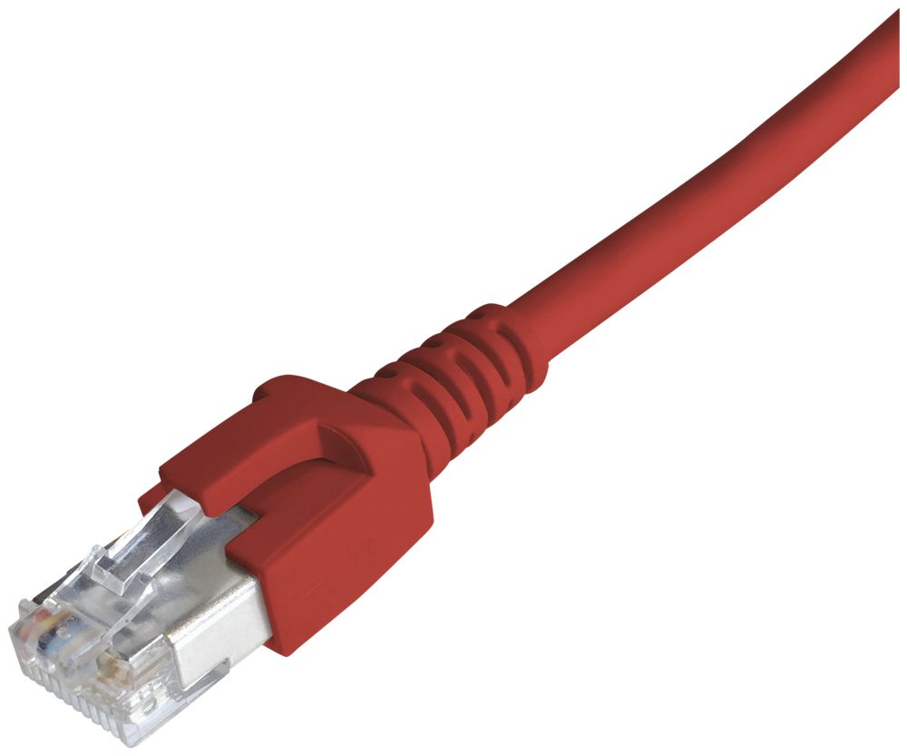 Patchkabel RJ45 Dätwyler 7702 4P, Kat.6A (IEC) S/FTP LSZH, rot, 0.5m