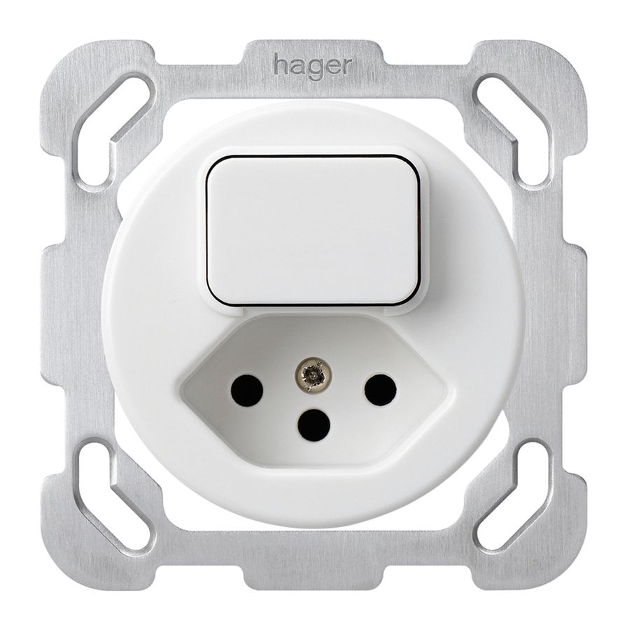 Insert pour combinaison ENC I basico 6+type 13 blanc avec plaque de fixation