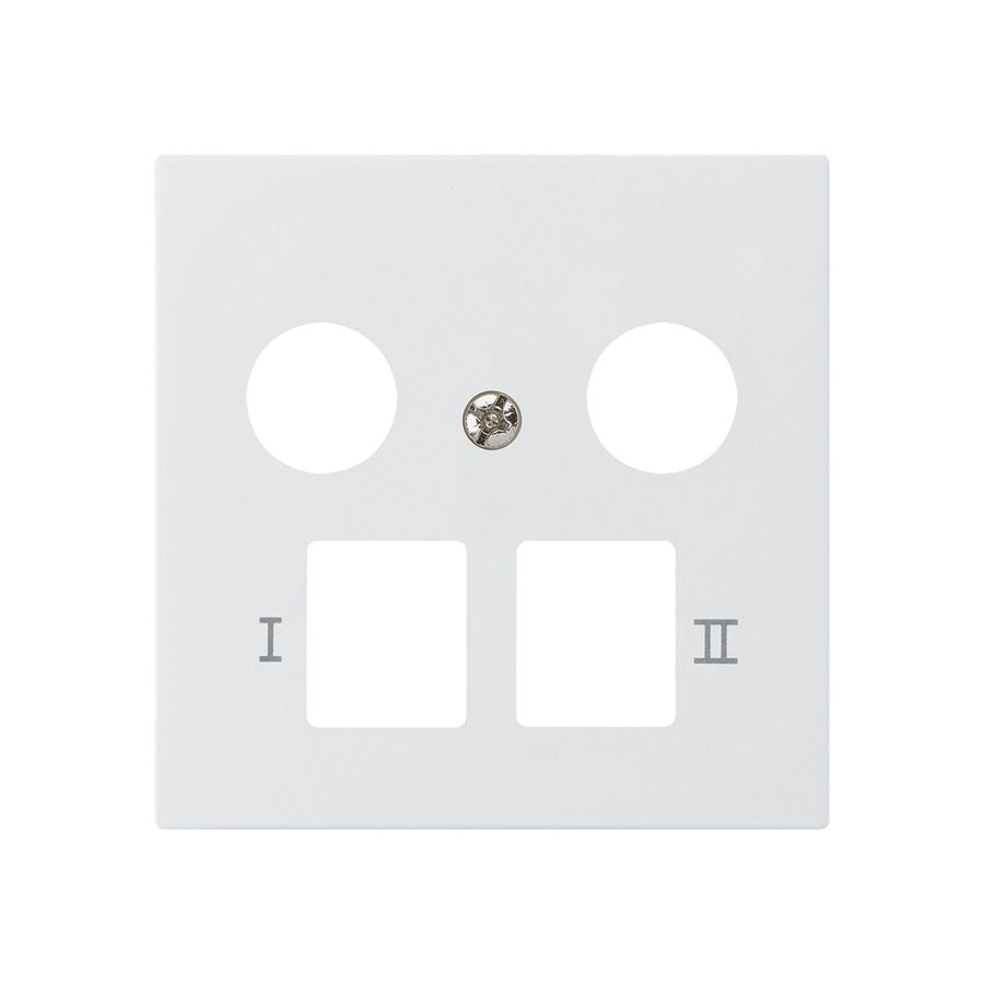 Plaque frontale kallysto pour R&M HWS blanc 2 trous multimédia