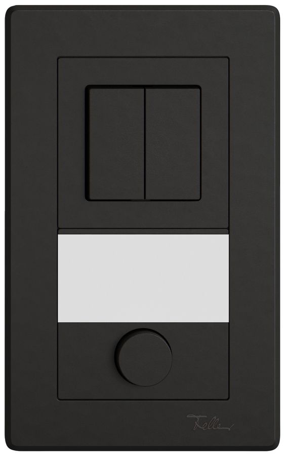 UP-Kombination EDIZIO.liv SNAPFIX® 2×1 156×96mm Sch 1/3+3/1L+Schliesser schwarz