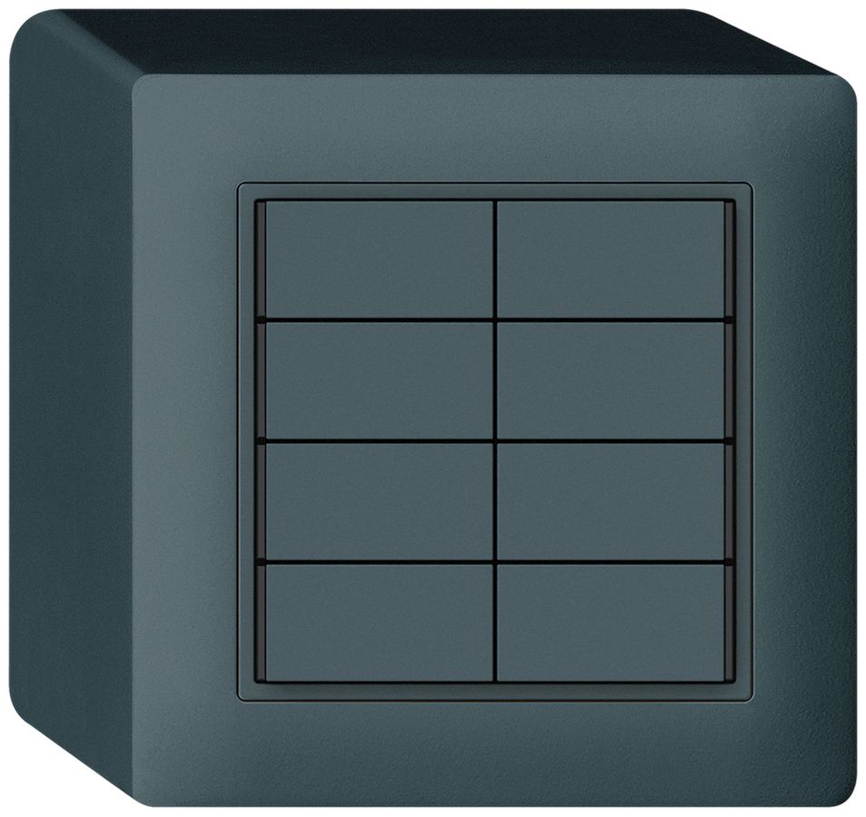 Poussoir KNX AP KAL 8×touches 8×points actionnables LED anthracite