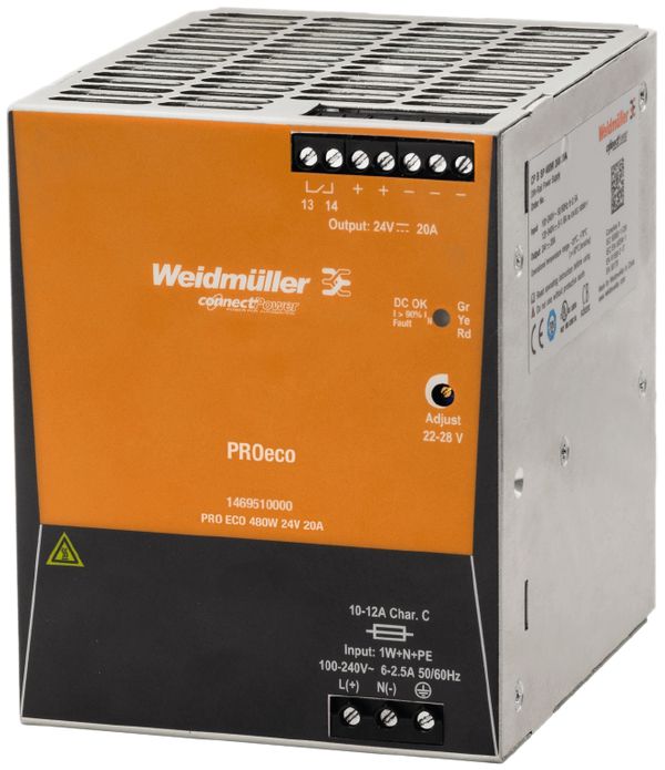 Schaltnetzgerät Weidmüller Connect Power PRO ECO 480W 24V 20A