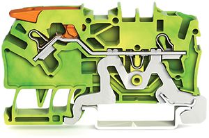 Schutzleiterklemme WAGO TOPJOB-S 2.5mm² 2L grün/gelb Serie 2102