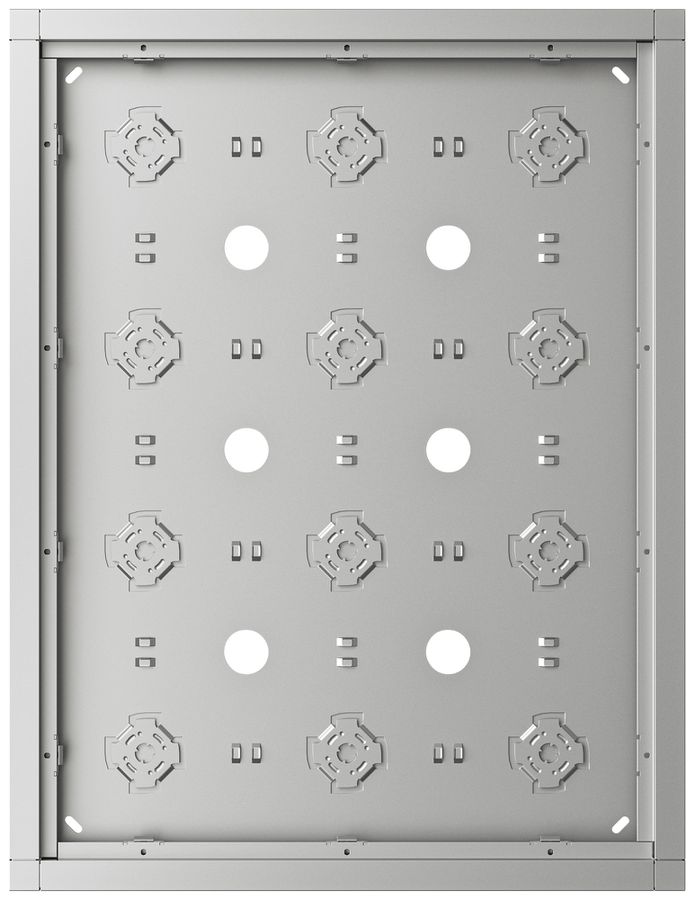 Boîtier AP Siedle 12× 332×432×36.5mm argent