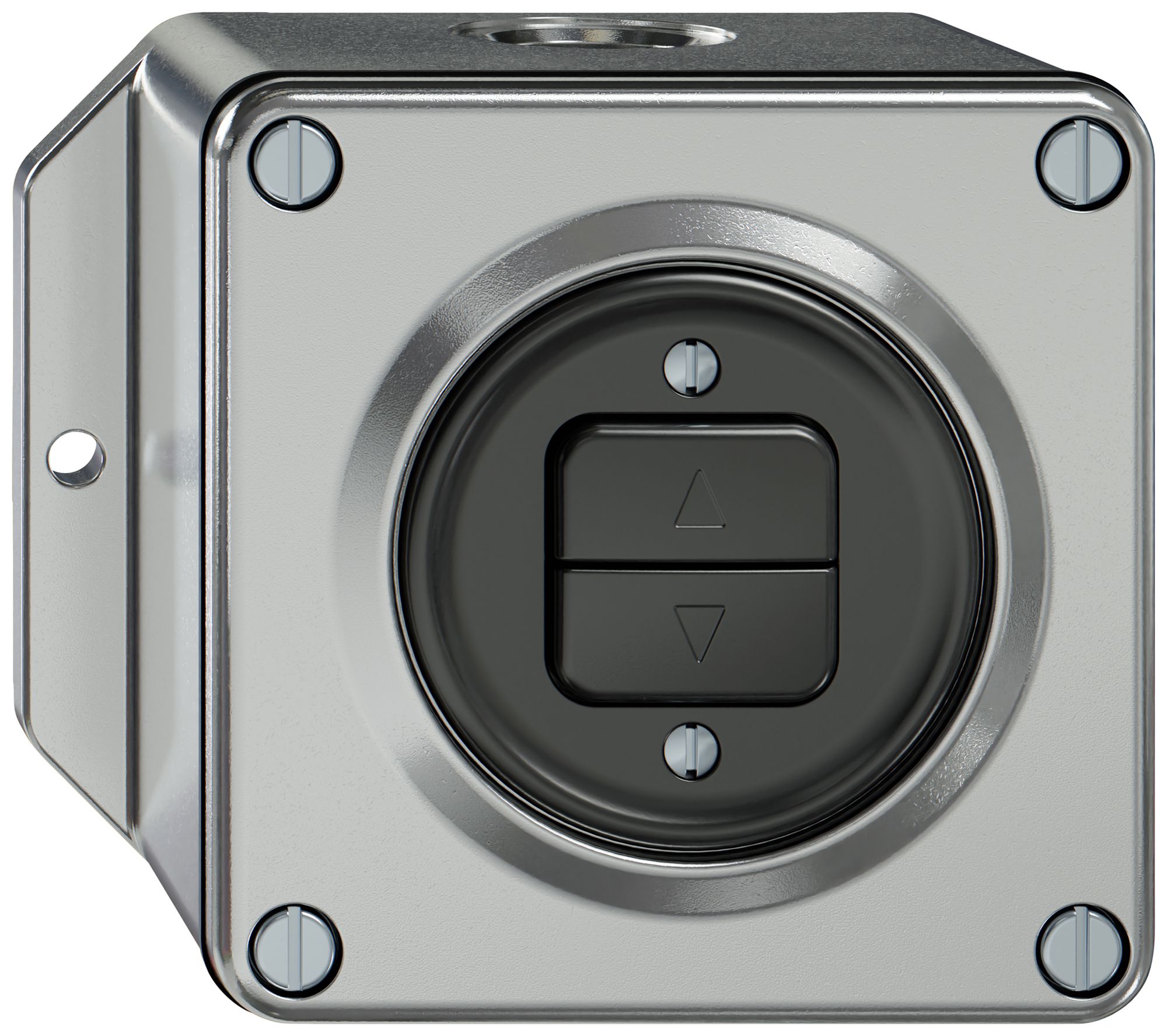 Poussoir stores AP ELEMENT 1P 2 touches aluminium